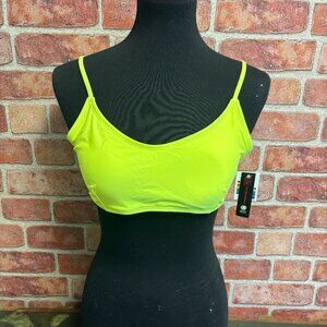 No Boundaries Large Neon Yellow Swim Top